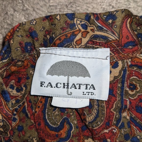 Vintage F.A.Chatta Union Made In USA Paisley Skirt Ladies Garment Workers - Picture 3 of 4